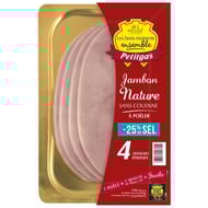 Petitgas jambon nature -25% sel 4 tranches épaisses 320g
