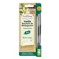 La patelière 2 gousses de vanille bourbon bio tube en verre - 5g