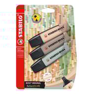 Blister carton 3 surligneurs stabilo boss original naturecolors