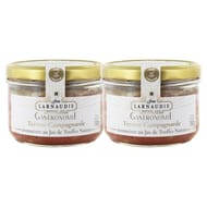 Jean larnaudie terrine de campagne jus de truffe noires "gastronomie" lot de 2 verrines 180g