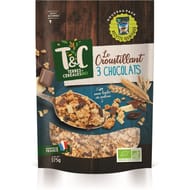 Terres et céréales "le croustillant " doypack 3 chocolats bio 375g