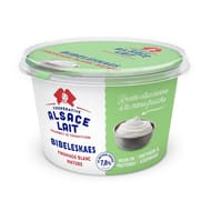 Alsace Lait fromage blanc bibeleskaes nature 8% mg pot rond 500g