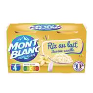 Mont Blanc crème dessert coupelles riz au lait vanille  4x125g - 500g