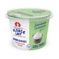 Alsace lait bibeleskaes fromage blanc au lait entier nature 8% 1kg