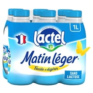 Lactel matin léger lait sans lactose 1.2% m.g 6x1l