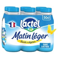 Lactel matin léger lait à 1.2% m.g 6 x 50 cl