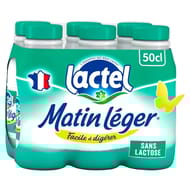 Lactel matin léger lait écrémé 6x50cl
