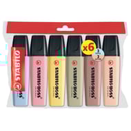 Ecopack 6 surligneurs boss original 3 pastel + 3 naturecolors