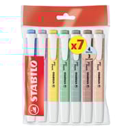 Ecopack 7 surligneurs stabilo swing cool fluo 4 pastel + 3 naturecolo