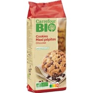 Carrefour bio cookies maxi pépites chocolat bio 184g