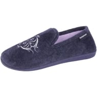 Charentaise velours ultra doux femme Isotoner MARINE CHINE 40