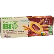 Carrefour bio barquettes chocolat noisette bio 120g
