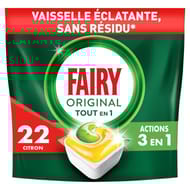 Fairy all-in 1 produits de vaisselle automatique citron x22