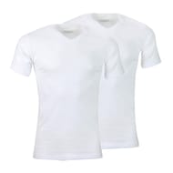 Lot de 2 Tee-shirts col V manches courtes Ecopack  homme Athena 300 BLANC/BLANC T3