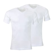 Lot de 2 tee shirts manches courtes col V homme Influx basic BLANC T2