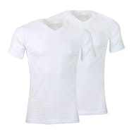 Lot de 2 tee shirts manches courtes col V homme Influx basic BLANC T7