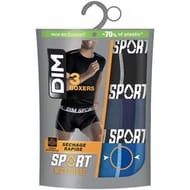 Lot de 3 boxers Microfibre Sport homme Dim A9N NOIR/BLEU/BLEU CYAN T3