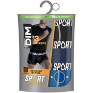 Lot de 3 boxers Microfibre Sport homme Dim A9N NOIR/BLEU/BLEU CYAN T4