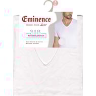 Tee-shirt manches courtes col V homme Héritage Eminence 6001 BLANC 80 ANS T6