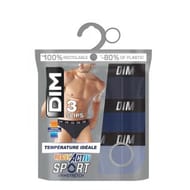 Lot de 3 slips regul'activ homme Dim ATX BLEU/BLEU/BLEU T3
