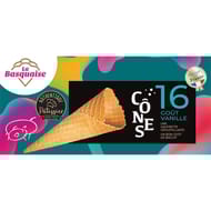 La basquaise cônes goût vanille x16 175g