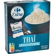 Carrefour extra riz thaï les 4 sachets de 125g
