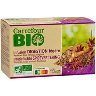 Carrefour bio infusion digestion légère bio 20 sachets 30g