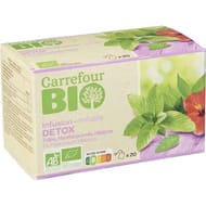 Carrefour bio infusion détox bio 20 sachets 30g
