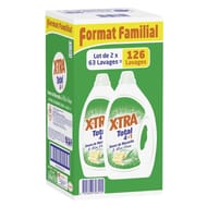 Xtra total lessive format familial savon de marseille 2x63 lavages 5.67l