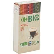 Carrefour bio capsules nespresso espresso mexico bio x10-52g