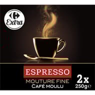Carrefour extra café moulu corsé 2x250g - 500g