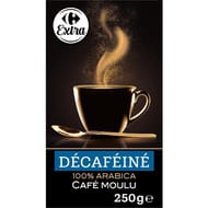 Carrefour extra décafeiné café moulu - 250g