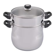 Couscoussier inox bombe avec couvercle 24cm