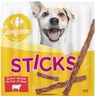 Carrefour companino récompense pour chien sticks au boeuf x5 - 50g