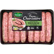 Saucisses de Toulouse aux herbes x8 800g Socopa