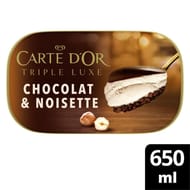 Carte d'or dessert glacé chocolate & hazelnut 650ml 440g