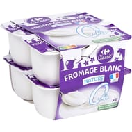 Carrefour classic fromage blanc nature 0% mg 8x100g