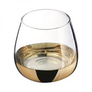 Gobelet en verre forme basse base or