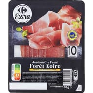 Carrefour extra jambon cru fumé IGP 100g