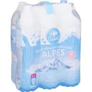 Carrefour classic' eau minérale naturelle des alpes 6x1.5l