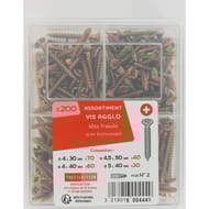 Assortiment vis agglo tête fraisée 4X30 A 5X40MM x200