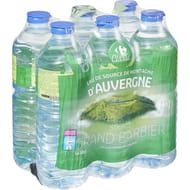 Carrefour classic' eau de source de montagne d'auvergne 6x50cl