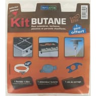 Tréfilaction kit butane - flexible 1,50 m + détendeur + clé + gant