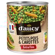 D'aucy pois extra fins carottes 4/4 530g
