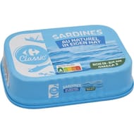 Carrefour classic' sardines au naturel 95g