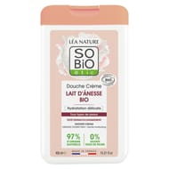 So'bio gel douche crème lait d'ânesse bio hydratation délicate 450 ml