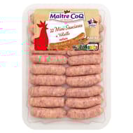 Maître Coq 20 mini saucisses de volaille nature 500g