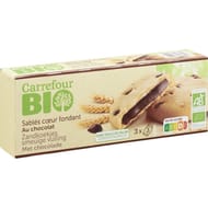 Carrefour bio sablés chocolat 155g