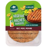 Carrefour sensation haché burger végétal poivre 200g