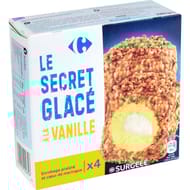 Carrefour extra dessert glacé vanille coeur meringué x4 280g
